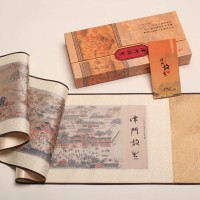 津门故里真丝织绵丝绸画卷图天津特色礼物