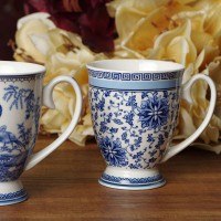 中国青花瓷 高档 新中式咖啡杯套装 