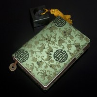丝绸福寿双全本册24K  中国文化礼品 送老外礼品 出国礼品 生日礼品
