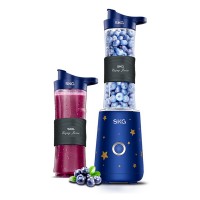 SKG 便携式榨汁机(静谧蓝) 家用多功能奶昔水果汁机 创意时尚礼品 年会福利礼品