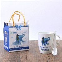 中国太平保险专版陶瓷杯勺礼盒套装 促销礼品套装 创意个性企业礼品 展会礼品 活动纪念礼品