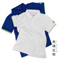  高档短袖翻领POLO衫定制户外宣传广告服团体服定做刺绣印logo