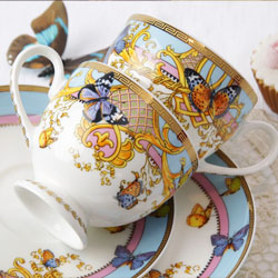 欢乐颂 中国艺术陶瓷 咖啡杯碟四件套