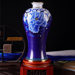 福韵满堂景泰蓝玉石花瓶收藏工艺礼品送领导送老外国礼公司